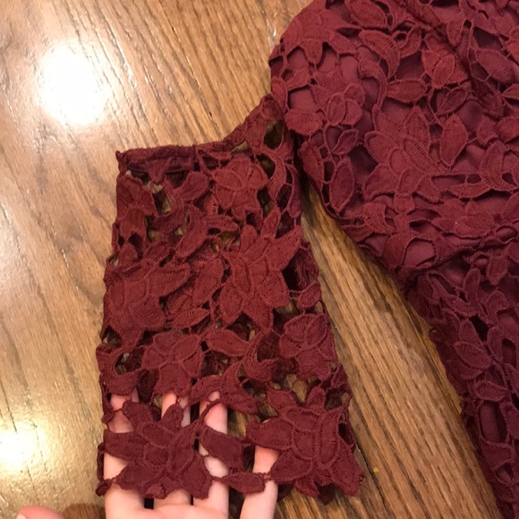 Maroon strapless Charlotte Russe dress - Picture 4 of 6